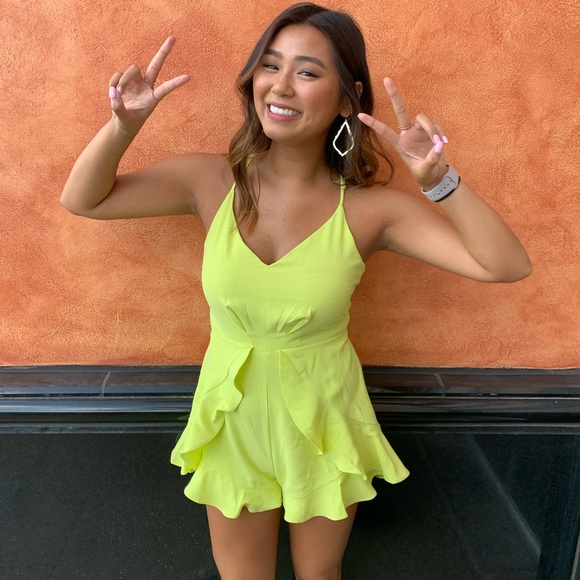 Ruffle Lime Romper - Picture 2 of 2